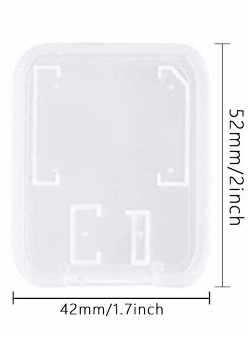 Generic - Memory Card Cases, Tf Single Card Small White Box, Big Card Small White Box, Clear Plastic Memory Card Case, for SD Micro SD T-flash Card, 10pcs - Image 1
