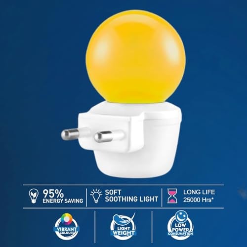 MAGIK Spectrum LED Night Lamp | 0.5W Yellow Light | Plug & Play | Energy Efficient | Ideal for Bedroom, Kids Room, Living Room - Image 3