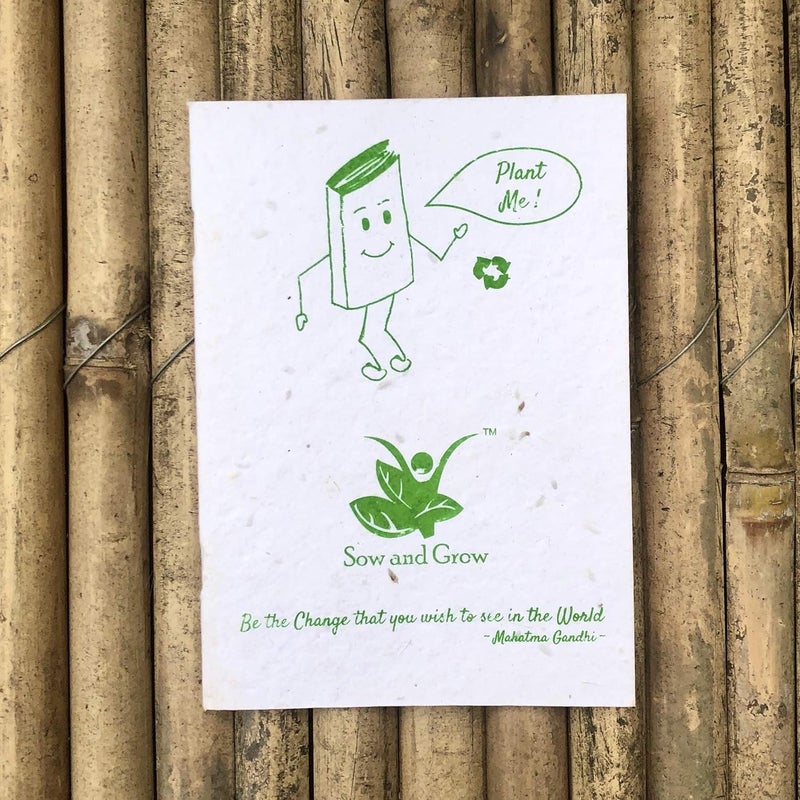 Sow and Grow Sow and Grow Eco Friendly Plantable Gift Kit 10 Seed Colour Pencils Seed Diary in a Jute Pouch  - Image 2