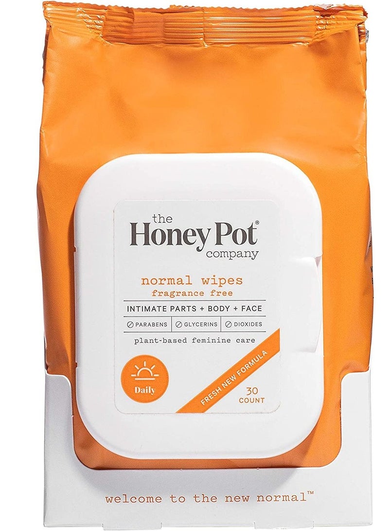 The Honey Pot Company Feminine Wipes - Normal, 30 Count - Image 1