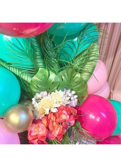 Zeemey 97PCS DIY Balloon Garland Hawaiian Summer Party Tropical Flamingo Theme Party Decor Palm Leaves Hot Pink Chrome Green Balloons Garland Perfect for Baby Shower Bridal Shower Birthday Party Decorations  - Image 4