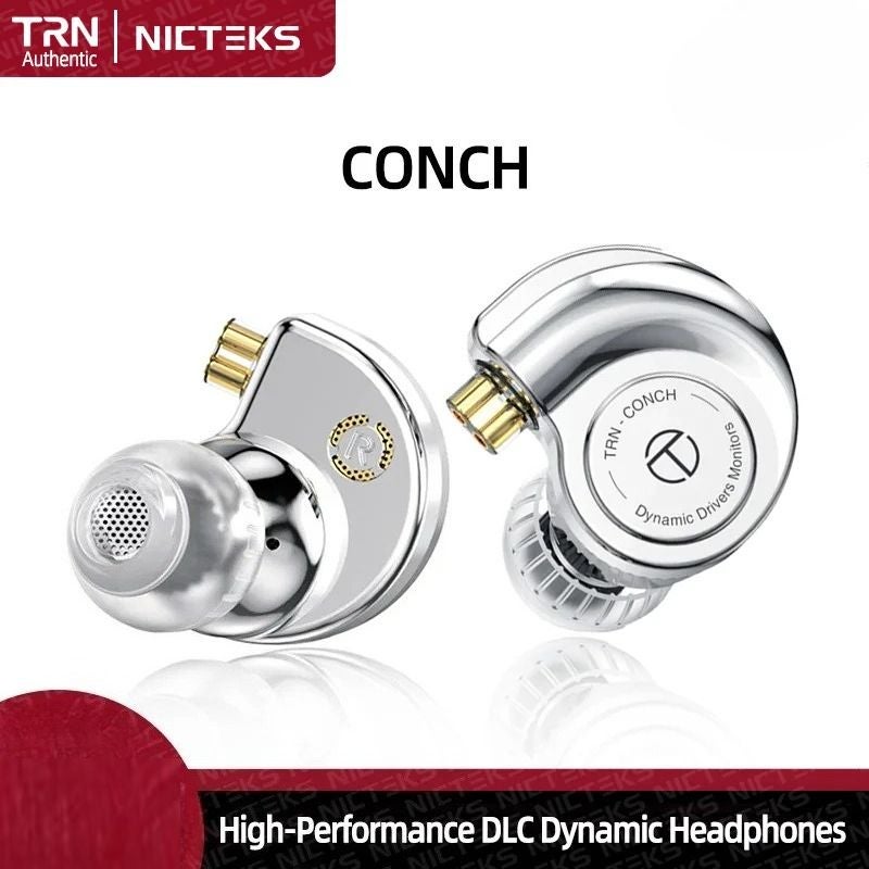 TRN Conch High-Performance Dynamic In-Ear Music Monitor Earphones, DLC Diamond Diaphragm, No Mic - Image 2
