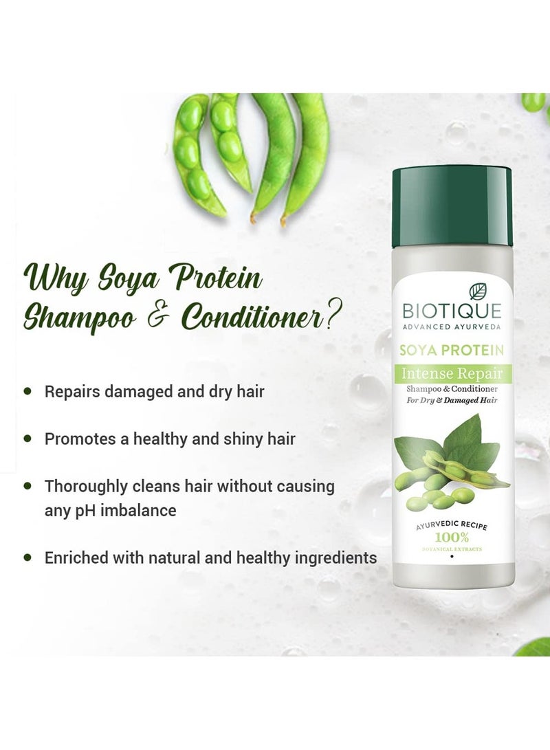 بيوتيك شامبو شامبو بروتين الصويا الحيوي بلسم للشعر الجاف التالف يعمل على إصلاح الشعر الجاف التالف، توازن درجة الحموضة شعر لامع يمنع بهتان اللون 190 مل - Image 4