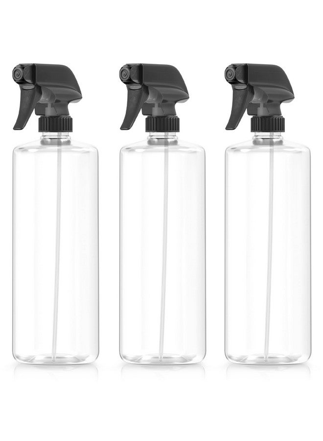 Bar5F Bar5F Plastic Spray Bottles with Mixor Trigger, 32 oz | Professional, Leak Proof, Empty, Adjustable Fine to Powerful Sprayer, Refillable | Water Plants, Cleaning Solutions | Crystal Clear | Pack of 3 - Image 1