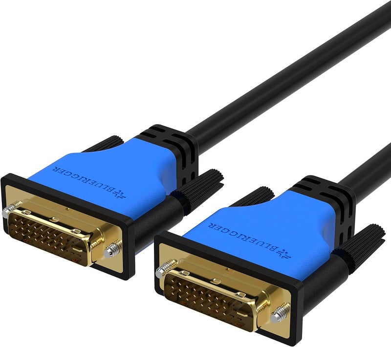 BlueRigger DVI to DVI Monitor Cable (35FT, 24+1 Dual Link, Digital Video Cable, Male to Male) - for Gaming, DVD, Laptops, HDTV and Projector - Image 1