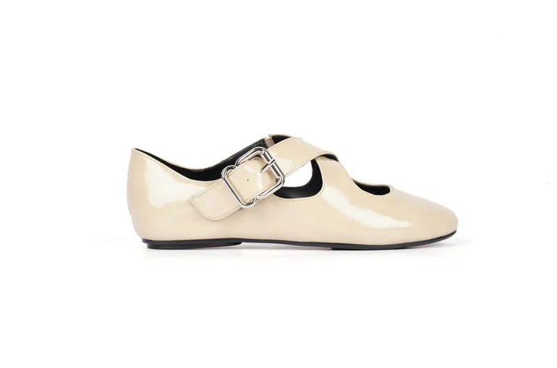 Nude Patent Mary Jane Flat