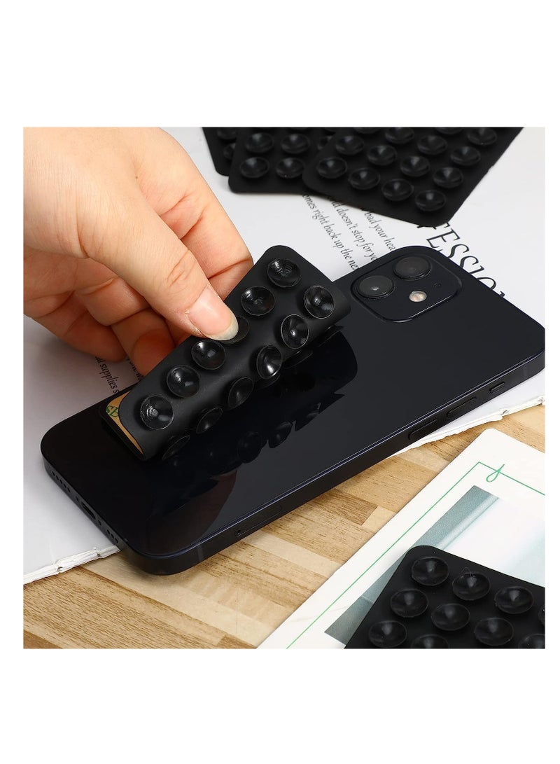 Suction Phone Case Mount, Sillicon Adhesive Phone Accessory  Hands-Free Fidget Toy Mirror Shower Phone Holder, Tiktok Videos and Selfies (Black) - Image 4