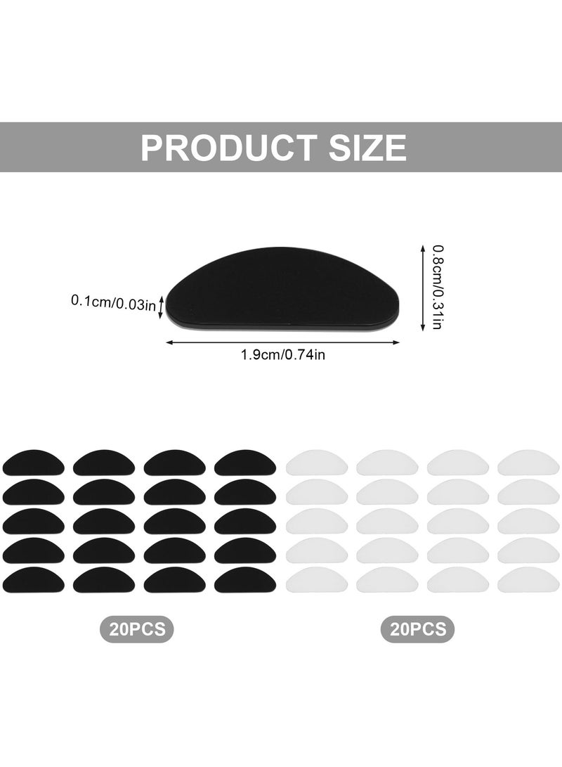 سونسر 20 زوج من السيليكون اللين على شكل حرف د وسائد الأنف اللاصقة للنظارات لإيقافهم من الانزلاق على الأنف - Image 2