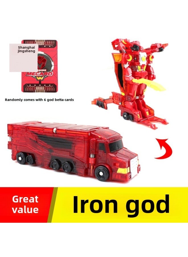 Magic Car God Toy South Korea Genuine Full Set Of Weijia Car Magic Adventures Of Meng Meng League Truck Battle W-Color:Shocking Statues - Image 5