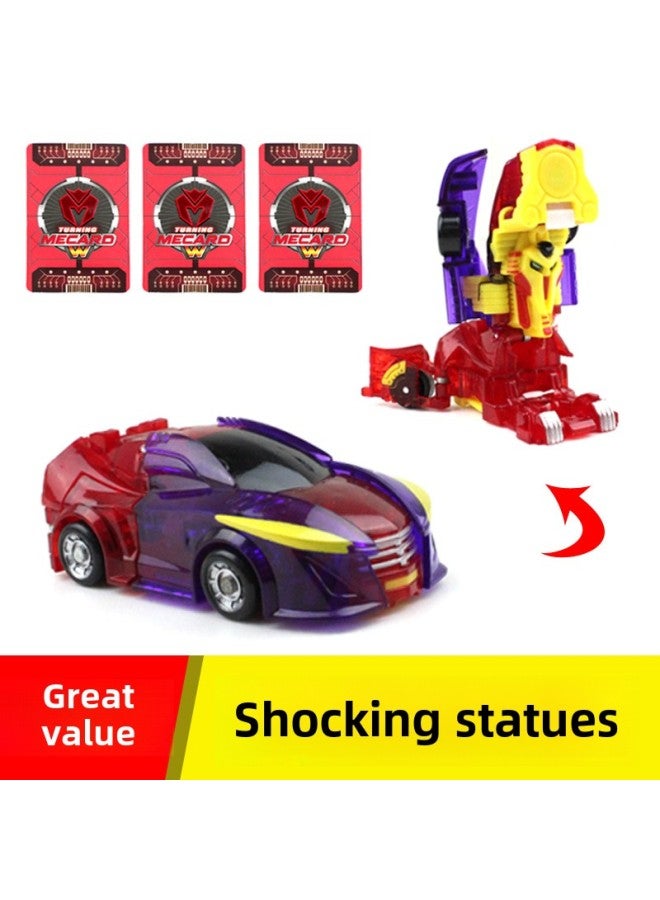 Magic Car God Toy South Korea Genuine Full Set Of Weijia Car Magic Adventures Of Meng Meng League Truck Battle W-Color:Shocking Statues - Image 1