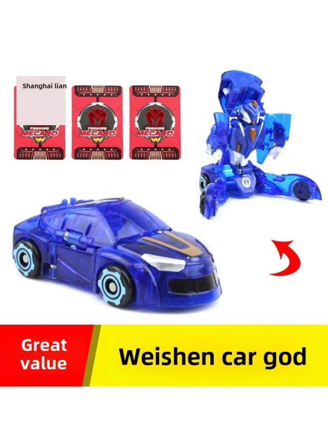 Magic Car God Toy South Korea Genuine Full Set Of Weijia Car Magic Adventures Of Meng Meng League Truck Battle W-Color:Shocking Statues - Image 2