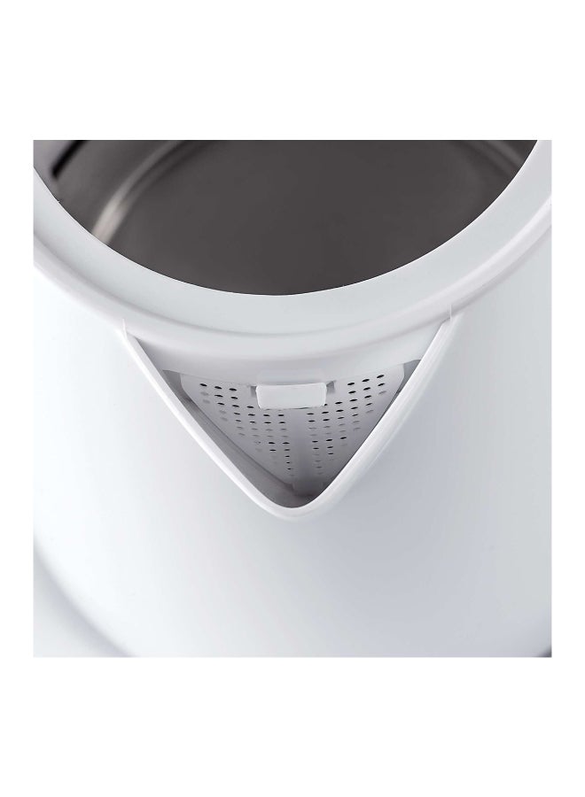 BLACK+DECKER Cordless Electric Kettle, Quick Boiling, Lightweight Design, 360° Swivel Base, Auto Shut-Off, Boil-Dry Protection, Concealed Heating Plate, 1.7 L 2200 W JC70-B5 White/Grey - Image 4