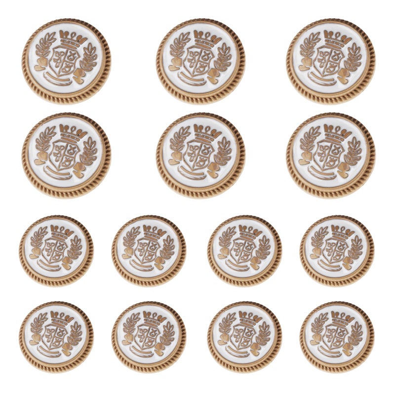 14Piece Gold Metal Blazer Button Set 23mm 18mm Buttons for Mens Blazers Suits Sport Coats Uniforms Jackets