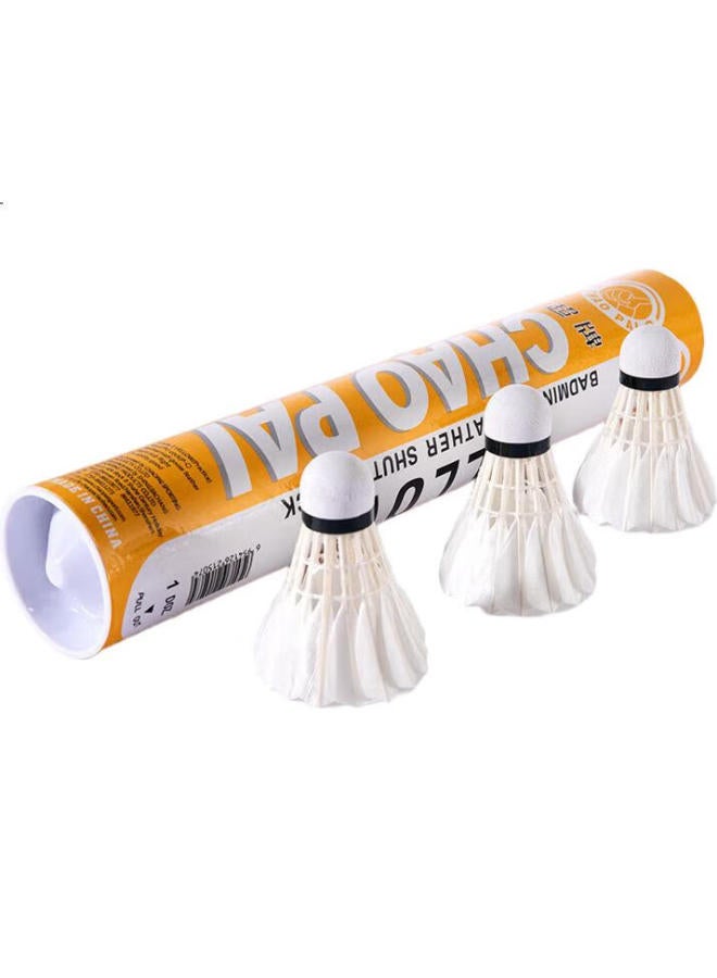 Super Brand شوتل كوك بادمنتون تشاو باي هوانغ تشاو، متين للتدريب والمنافسة، شفرات على شكل وزة، تصميم مزدوج مركب، عبوة 12، سرعة 76 - Image 2