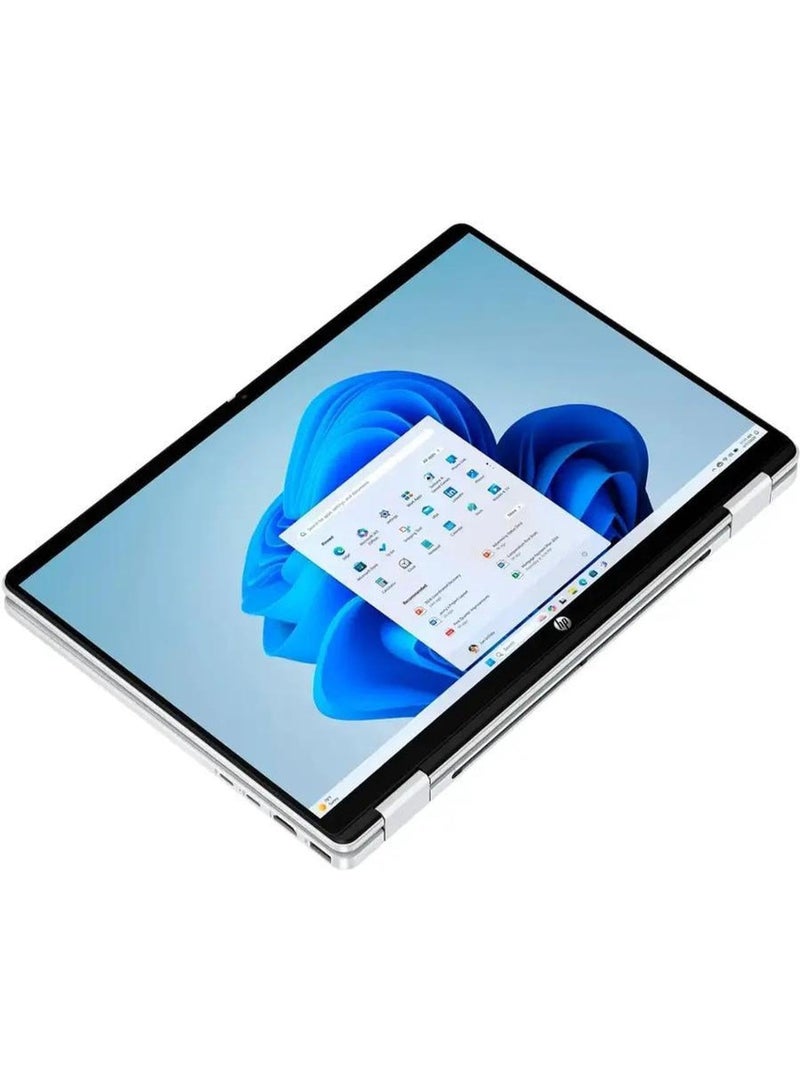 HP OmniBook 5 Flip 2-in-1 14" FHD+ Touch Screen Laptop |Intel Core 7 150U|Intel Graphics| Copilot |Backlit| 16GB RAM DDR5 | 512GB SSD |Windows 11 Pro |Lifetime Office | English silver - Image 2