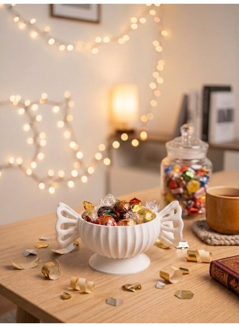 3D BROTHERS Candy-Shaped Serving Bowl with Stable Base – Elegant Single Piece - Image 1