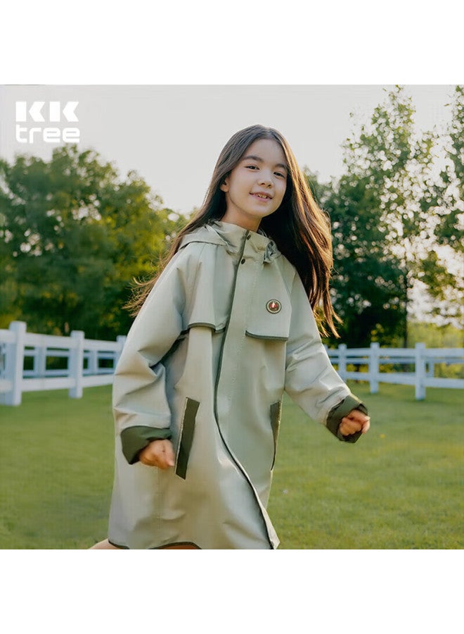 Kocotree Children's Raincoat With Backpack Space, Waterproof And Breathable, Thickened Raincoat For Boys And Girls, Fashionable Rain Poncho For School - Image 1