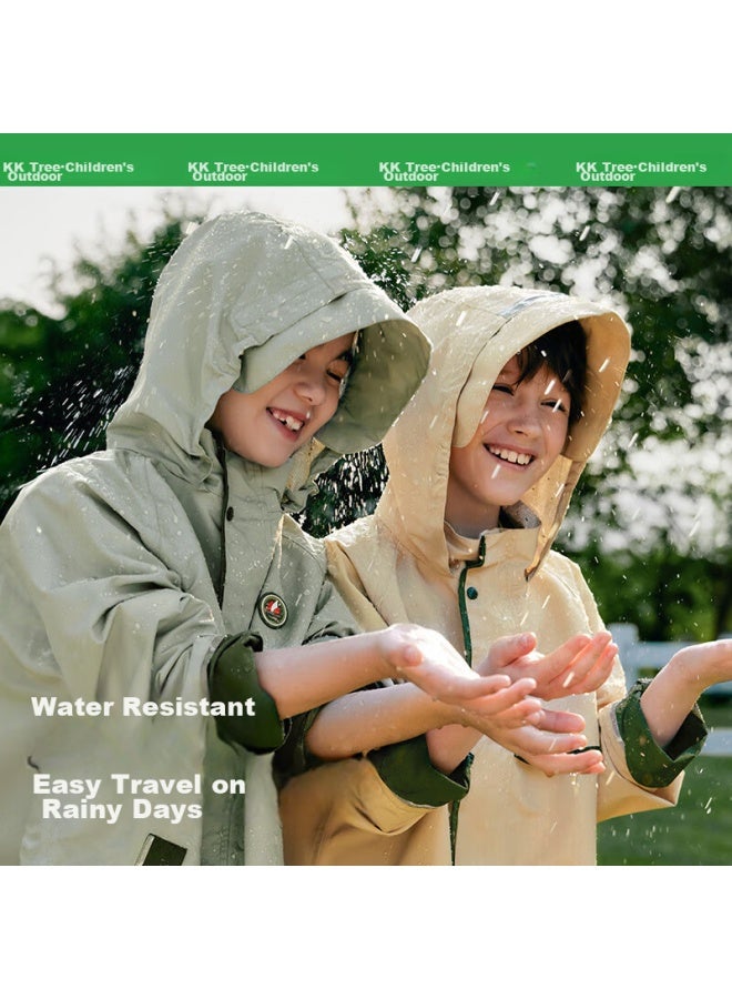 Kocotree Children's Raincoat With Backpack Space, Waterproof And Breathable, Thickened Raincoat For Boys And Girls, Fashionable Rain Poncho For School - Image 2