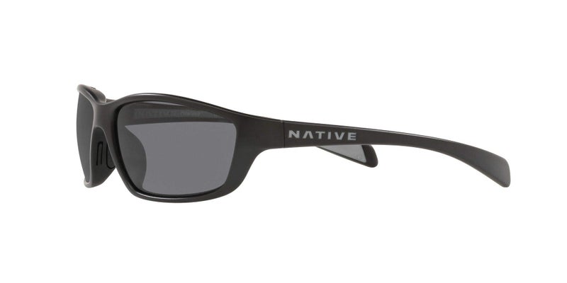 native نظارات شمسية مستطيلة مستقطبة من نيتيف آي وير كودياك، مات بلاك/غراي، 60 مم - Image 3