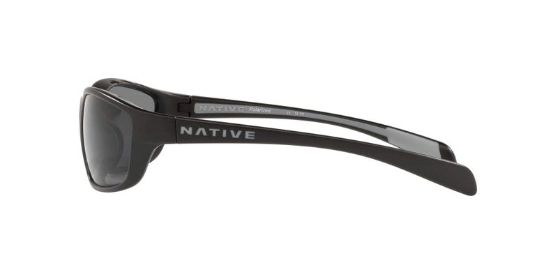 native نظارات شمسية مستطيلة مستقطبة من نيتيف آي وير كودياك، مات بلاك/غراي، 60 مم - Image 4