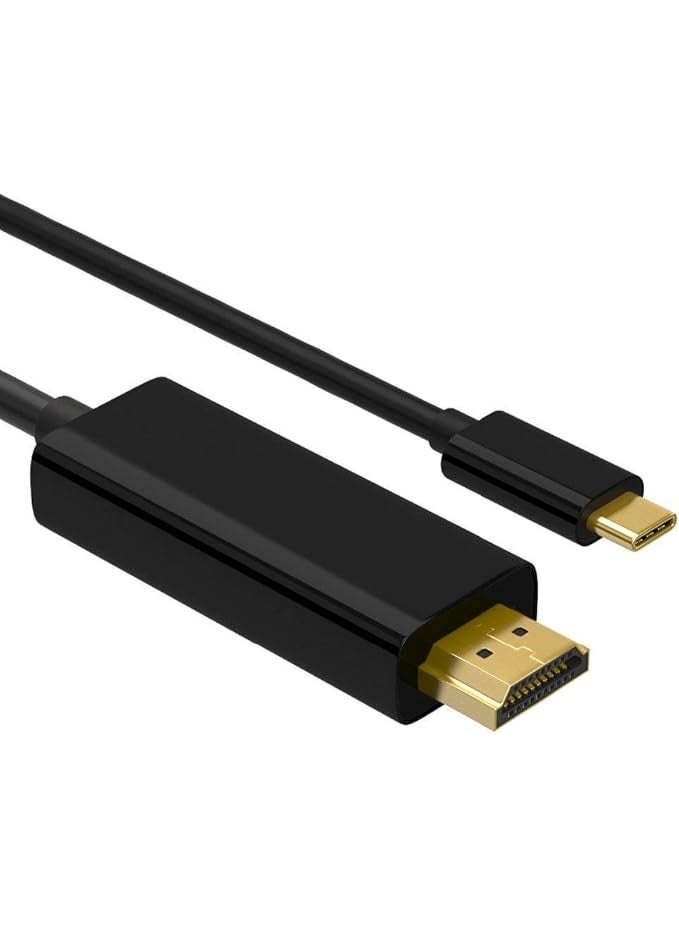 Thunderbolt 3 USB-C to HDMI 4K-30Hz cable compatible with MacBook Pro 2019, 2018, 2017, MacBook Air, iPad Pro 2020, Samsung Galaxy S10/S9, Dell XPS and others. 0.9m/3ft - Image 1