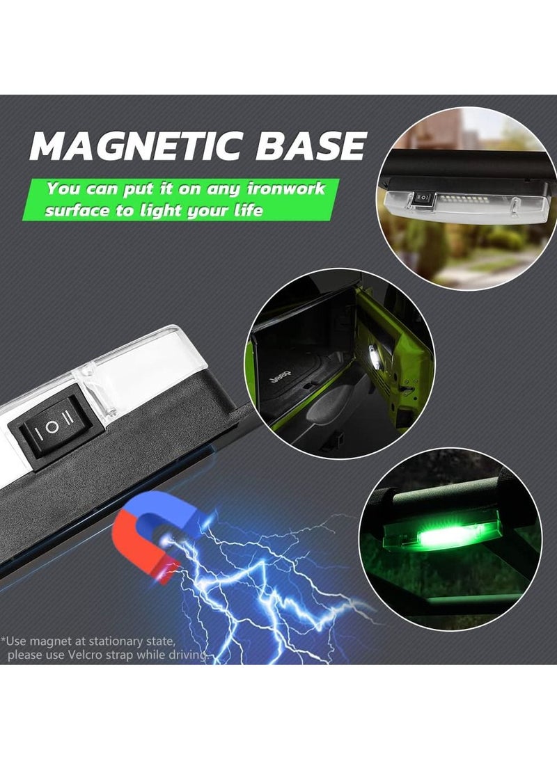 KASTWAVE ضوء قبة داخلي لسيارة UTV، ضوء LED عالمي مع حامل عمود رول، ضوء داخلي للسيارة مع مفتاح، ضوء لحجرة الشحن، ضوء خريطة لسيارات الجولف، شاحنات ATV، شاحنة الطرق الوعرة، بولاريس، قارب - أبيض/أخضر - Image 5