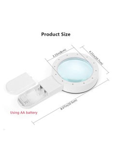 KIIUMI Magnifying Glass with Light, 30X Handheld Large Magnifying Glass 12 LED Illuminated Lighted Magnifier for Macular Degeneration, Seniors Reading, Soldering, Inspection, Coins, Jewellery, Exploring  - Image 2