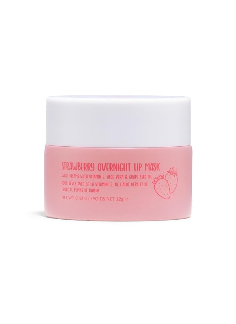 W7 W7 Sweet Dreams Overnight Strawberry Lip Mask - Vitamin E, Aloe Vera and Grape Seed Oil - For Hydrated, Full Looking & Irresistible Lips - 0.42 Fl Oz  - Image 1