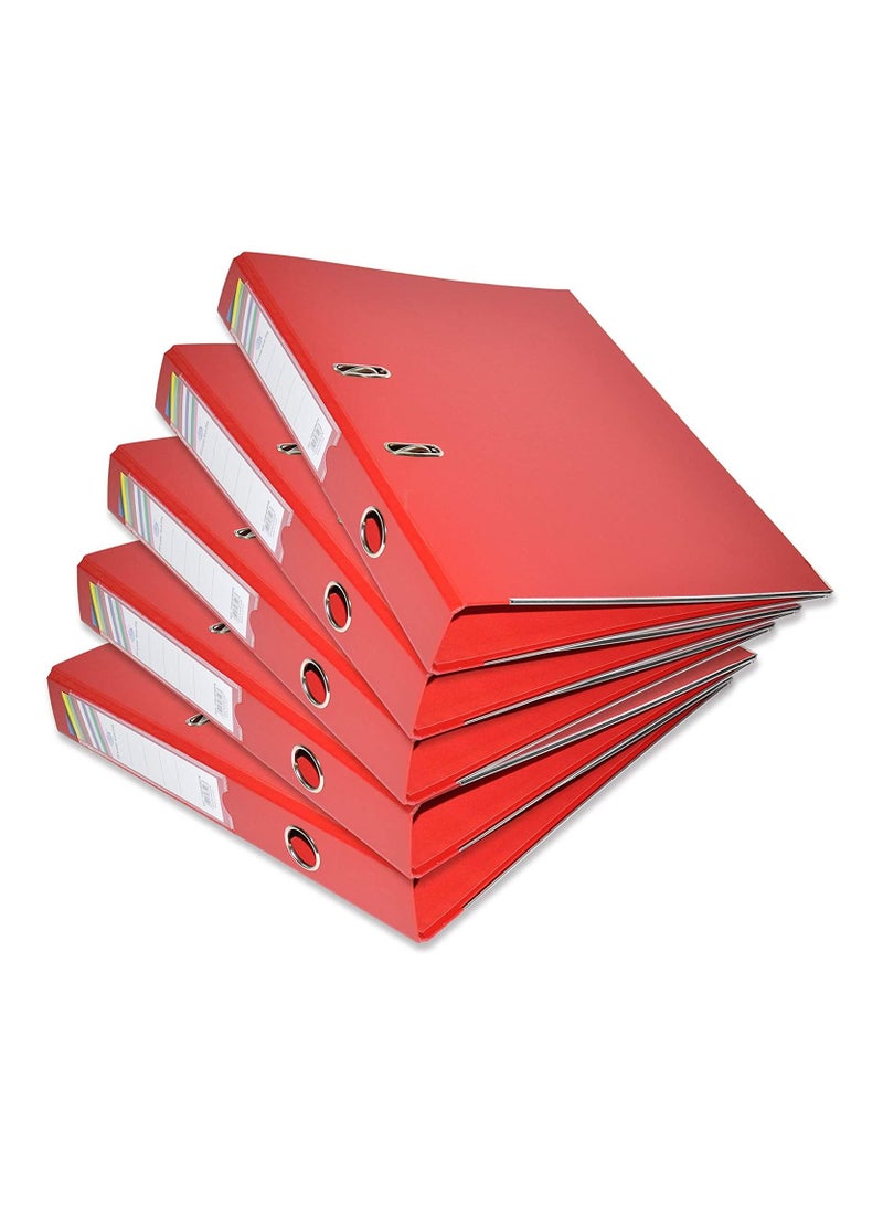 FIS عبوة FIS من 10 ملفات أرخية PP، 4 سم، حجم F/S، أحمر، أصل PP ألمانيا - FSBF4PREFN10 - Image 1
