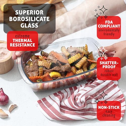 EATEX Glass Bread Pans for Homemade Bread Baking, 1.9 Quart Deep Rectangular Glass Food Storage Containers with Lids, 3 Bread Loaf Pans 3 Airtight Lids Black BPA Free Microwave Oven & Freezer Safe - Image 5