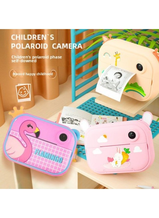 Generic Children's Camera Polaroid Photographable Printable Digital Camera Explosions Cartoon Creative Toys-Color:C3 Pink WIFI +16g  - Image 1
