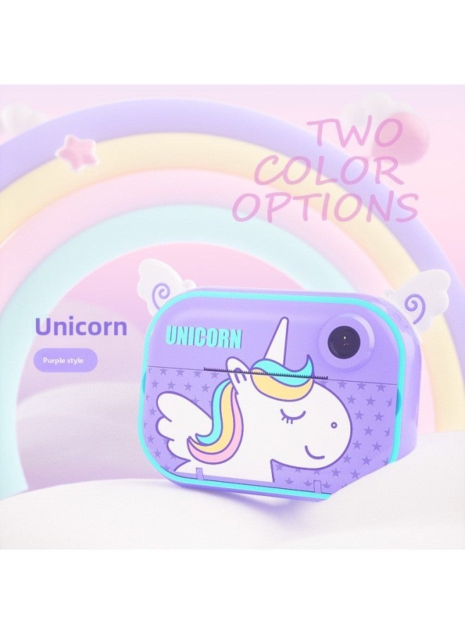 Generic Children's Camera Polaroid Photographable Printable Digital Camera Explosions Cartoon Creative Toys-Color:C3 Pink WIFI +16g  - Image 4
