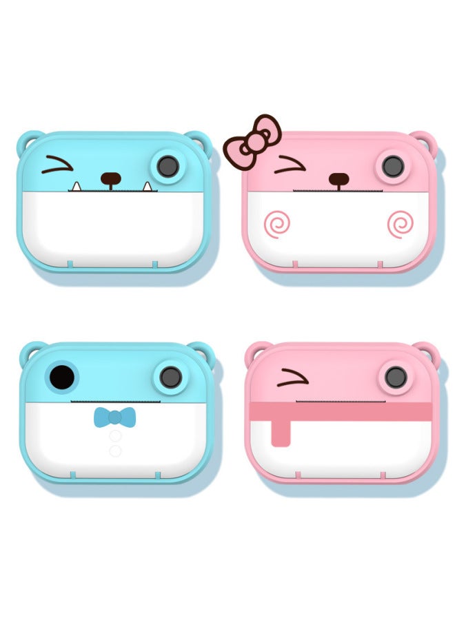 Generic Children's Camera Polaroid Photographable Printable Digital Camera Explosions Cartoon Creative Toys-Color:C3 Pink WIFI +16g  - Image 5