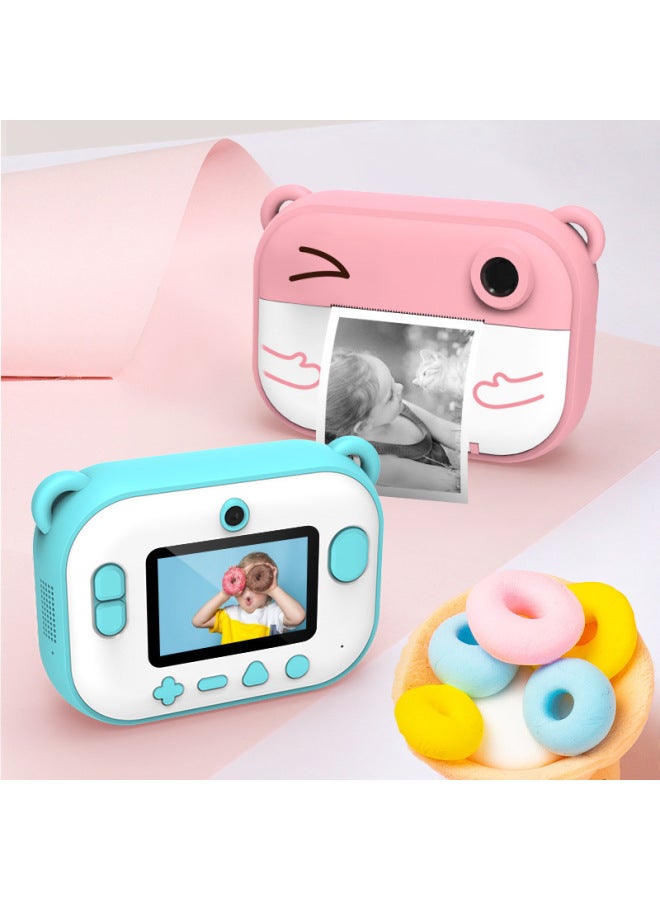 Generic Children's Camera Polaroid Photographable Printable Digital Camera Explosions Cartoon Creative Toys-Color:C3 Pink WIFI +16g  - Image 2
