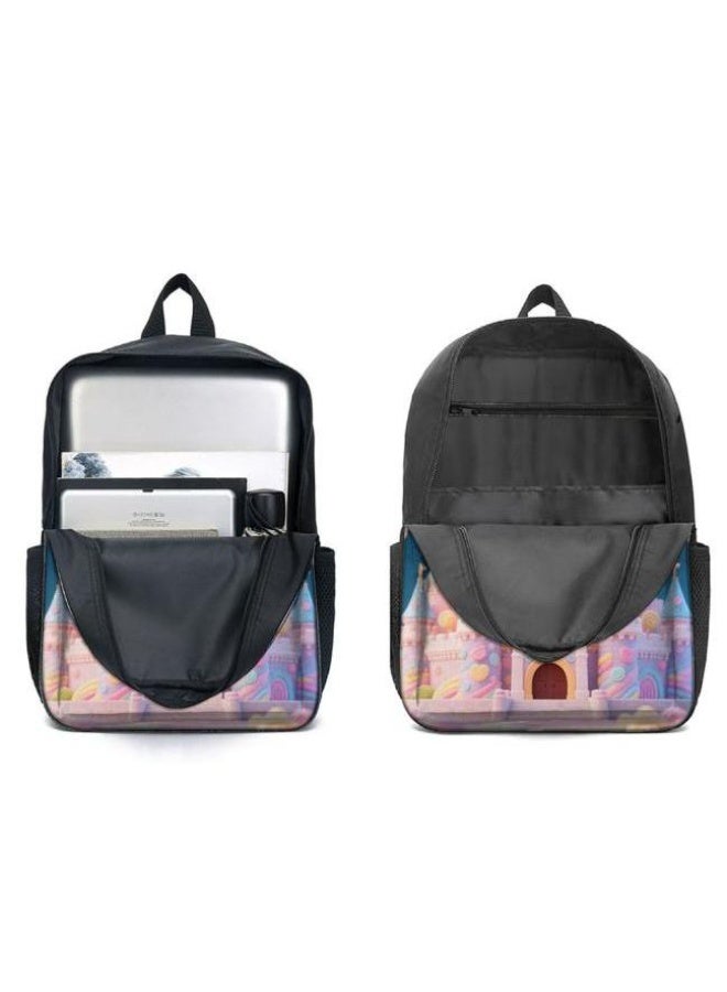[Super new special offer] Cartoon theme bag three-piece set | double-shoulder + hand-held + storage pen bag | gift self-use good-looking - 1051  - Image 3