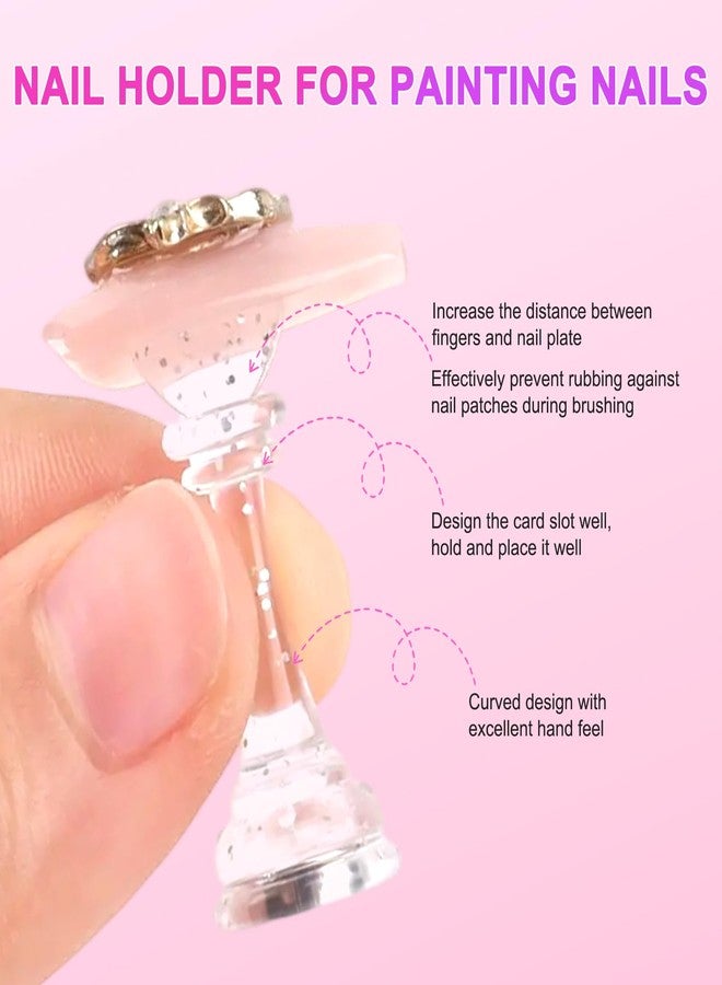 ANGNYA Nail Stand for Press Ons, Fake Nail Holder for Painting Nails, Super Magnetic Base for Painting Display Holder with Reusable Mounting Tapes for Home DIY Salon Supplies - Image 5