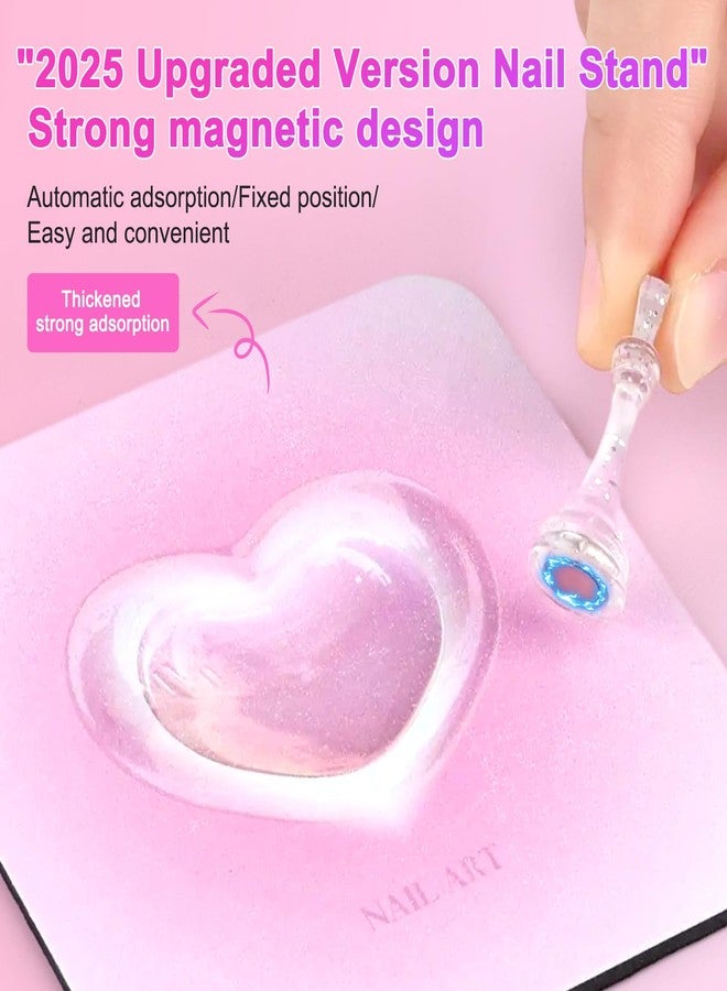 ANGNYA Nail Stand for Press Ons, Fake Nail Holder for Painting Nails, Super Magnetic Base for Painting Display Holder with Reusable Mounting Tapes for Home DIY Salon Supplies - Image 3