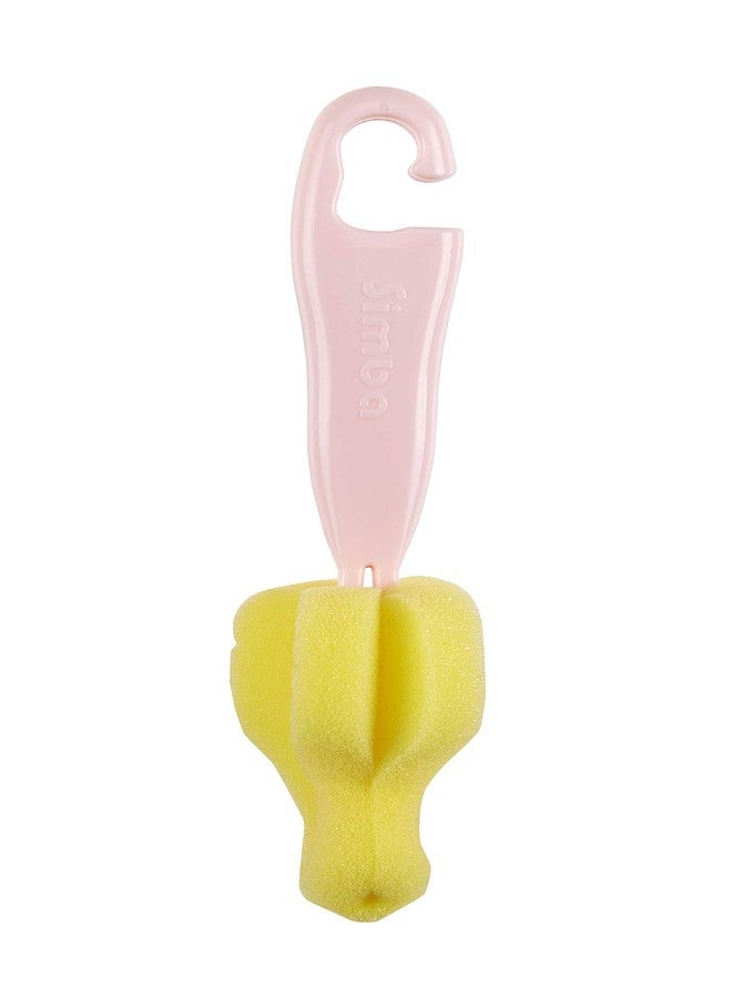 Simba Sponge Nipple Brush with Easy Hanging Hook (Pink) - Image 1