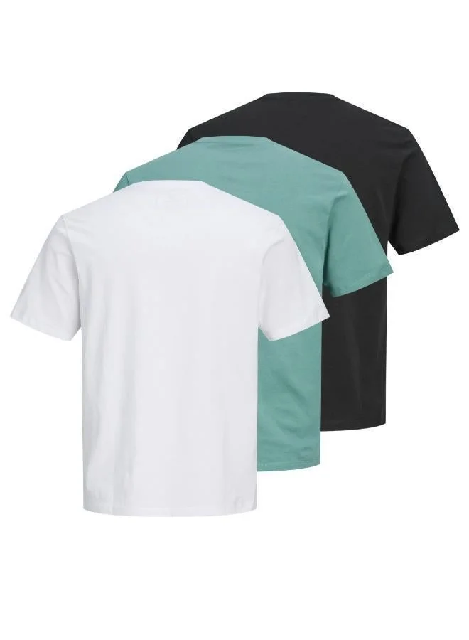 JACK & JONES 3 Pack Logo Regular Fit T-Shirt