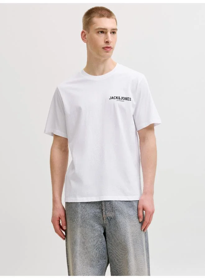 JACK & JONES  3 Pack Logo Regular Fit T-Shirt for Men | Best Price UAE