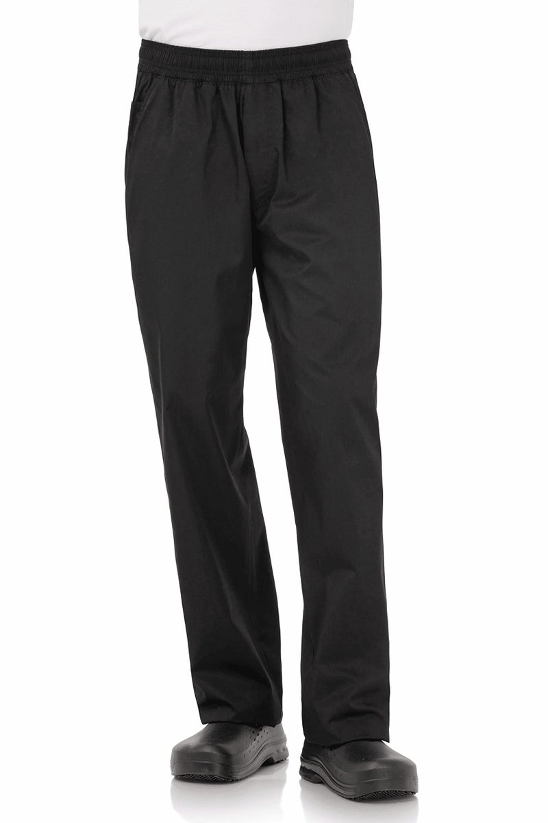 Chef Works Men's Lightweight Baggy Pants, Black, 3X-Large - Image 1