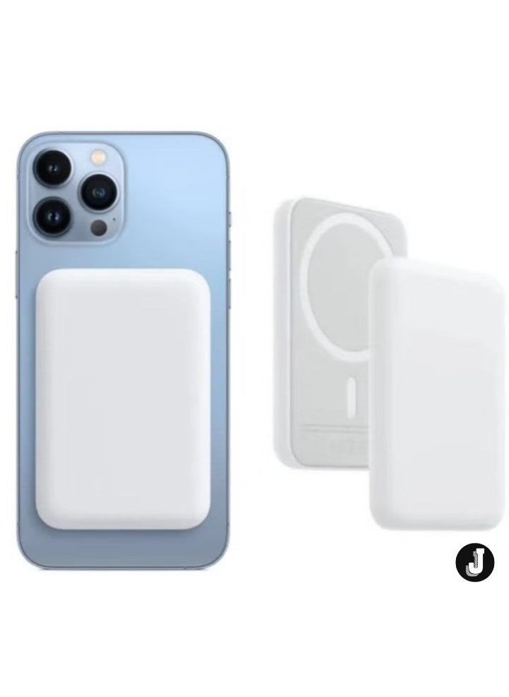 JAJEEK "NEW MagSafe Wireless Power Bank for iPhone 16 Pro Max – 10,000mAh Portable Charger (White)" - Image 1