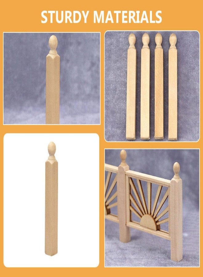 Vaguelly 8pcs Mini Pillars for Dollhouse Stairs Decorative Posts for Crafting Unique Miniature Scenes Dollhouse Accessories - Image 3