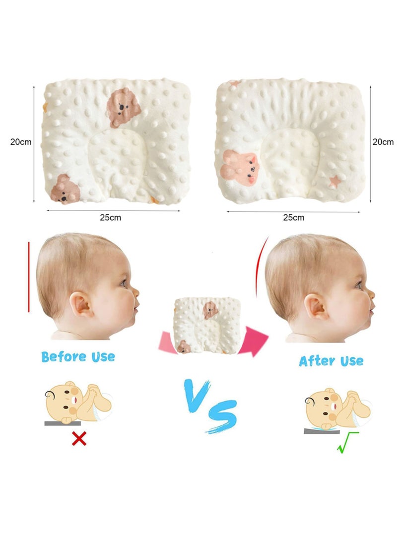 Generic - 2PCS Baby Pillows for Newborn Sleeping(0-12months) Prevent Flat Head Nursery Head Shaping Infant Pillow Head Protection Support - Image 1