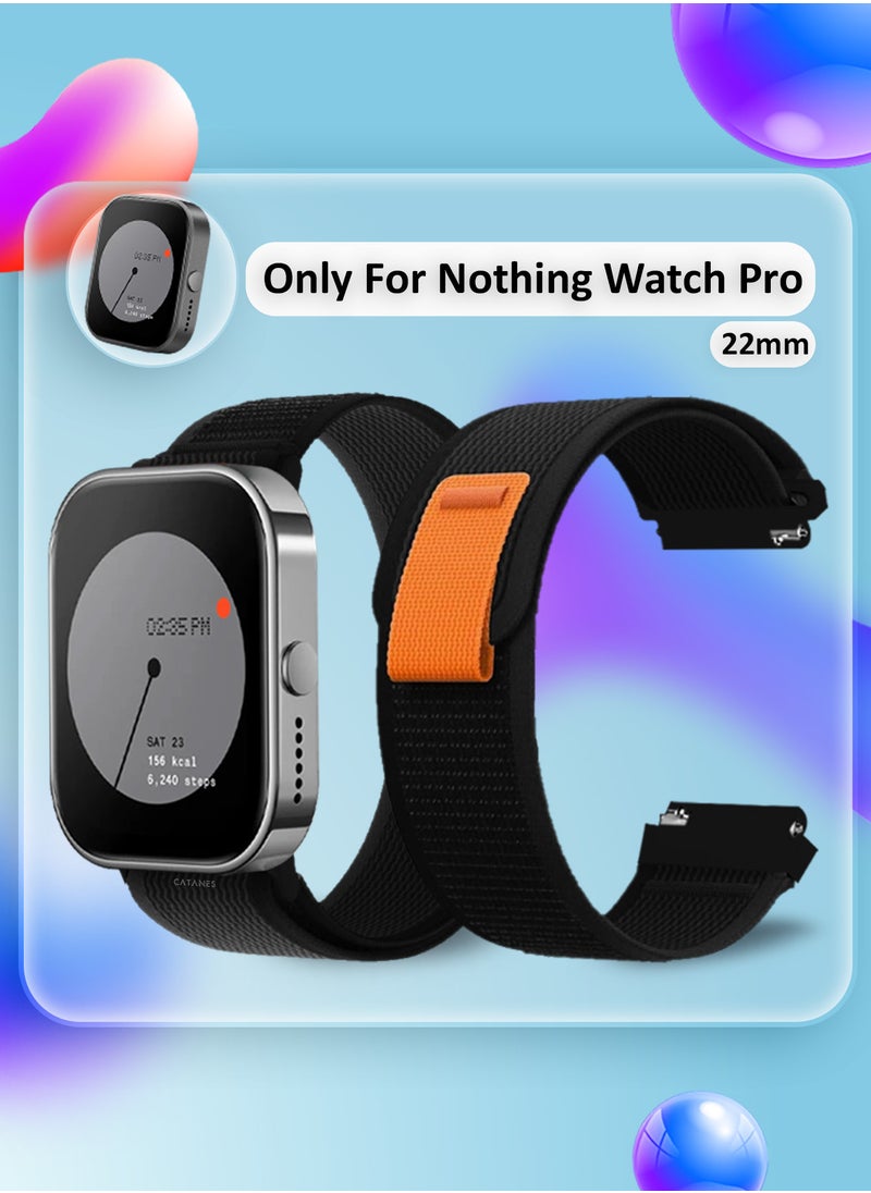 CATANES - ( for Nothing Watch Pro ) Trail Loop Band, Braided Elastic Weave Sport Strap, Nylon Sport Loop Bands for Men Women - Image 1
