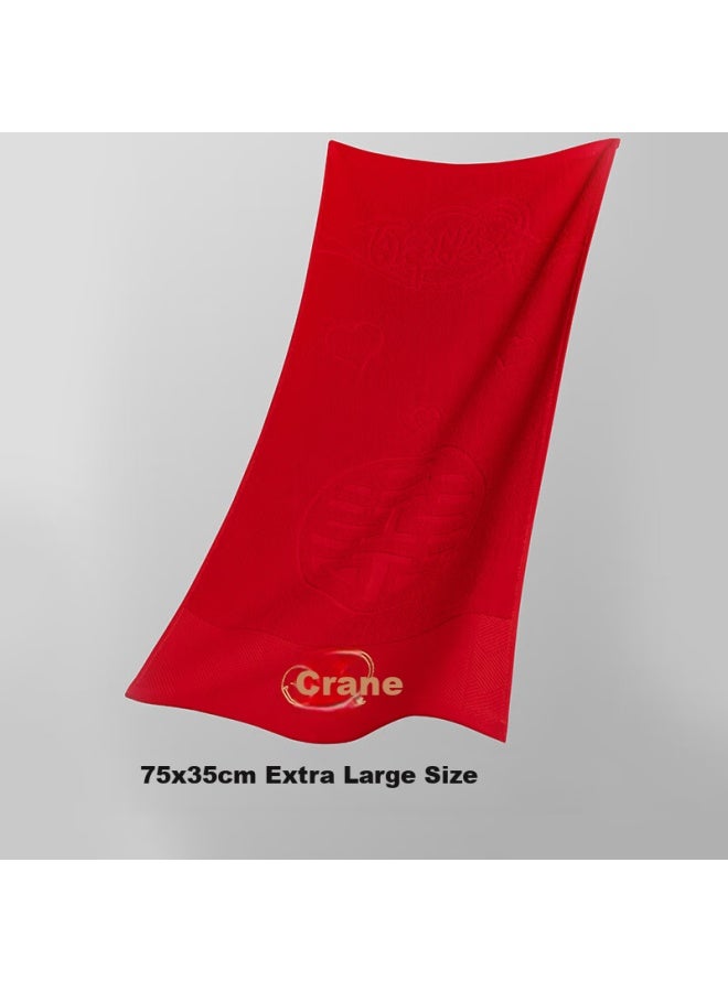 Grace Festive Dragon And Phoenix Towels, Class A Large Red Wedding Engagement Pure Cotton Towels, Dragon + Phoenix, Pack Of 2 - Image 4