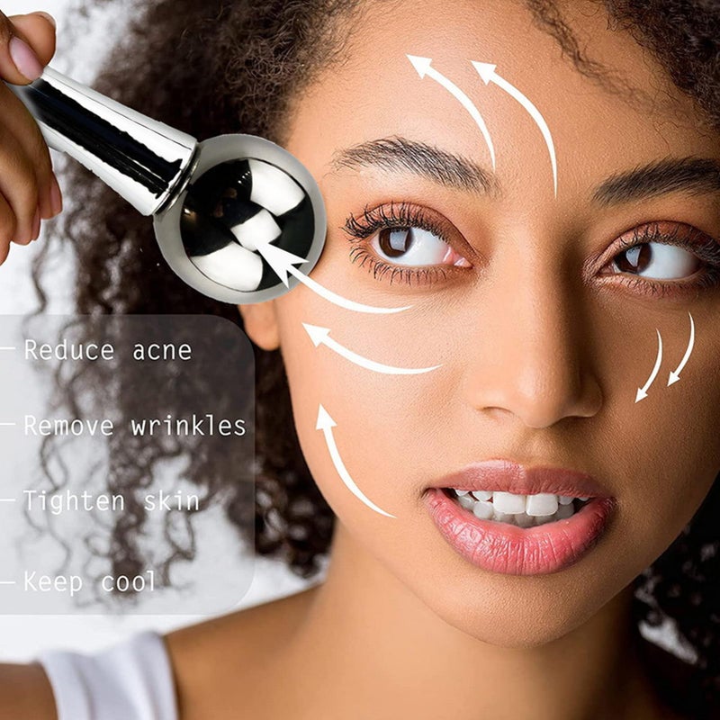 Cryo Sticks for Face, Ice Globes Cryo Globes for Facials, Stainless Steel Cooling Spa Ice Globes Roller, Reduce Swelling Wrinkles Massage Eye Roller Stick - Image 2