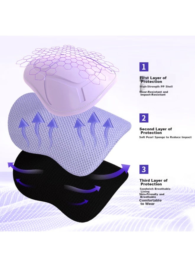 Voky Roller Skating Protective Gear Professional Children's Knee Pads Elbow Pads Palm Guards Six-piece Set For Land Surfing And Ice Skating Protectio - Image 3