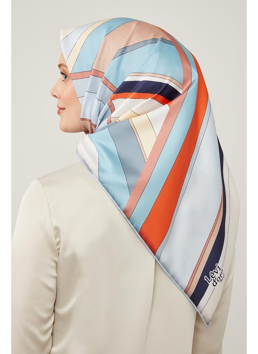 Levidor Grey Thick Striped Scarf  - Image 3