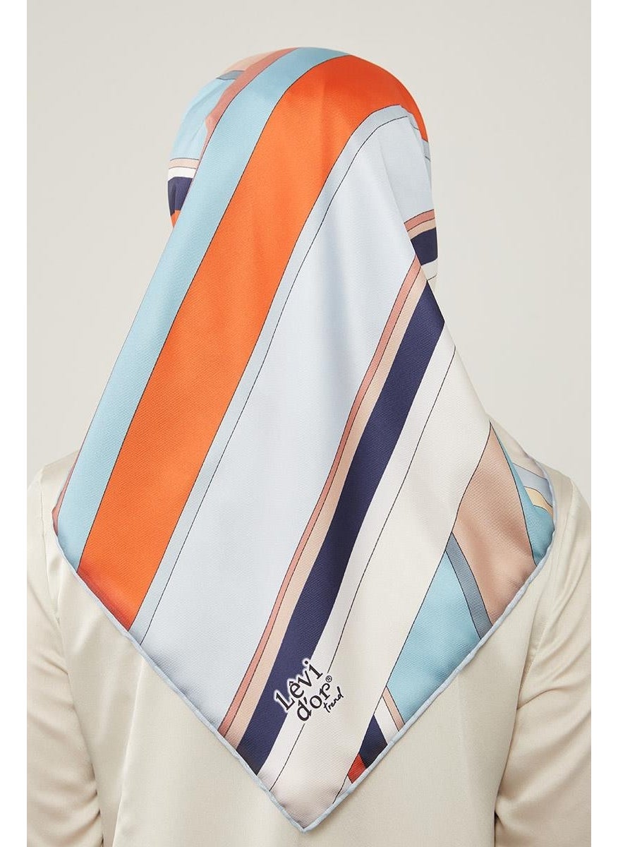 Levidor Grey Thick Striped Scarf  - Image 4